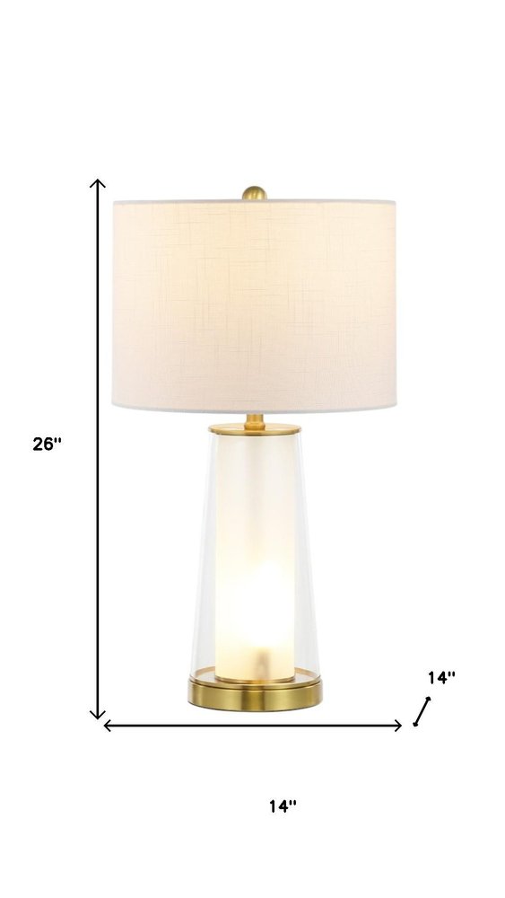 Set of Two 26" Gold Lighthouse Table Lamps With Drum Shades — view 5