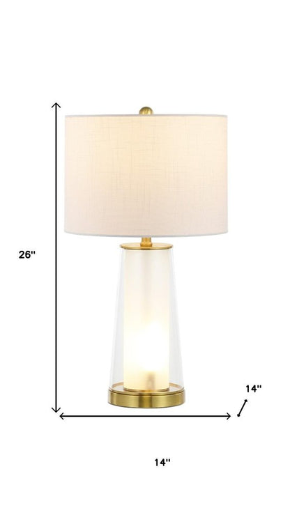 Set of Two 26" Gold Lighthouse Table Lamps With Drum Shades