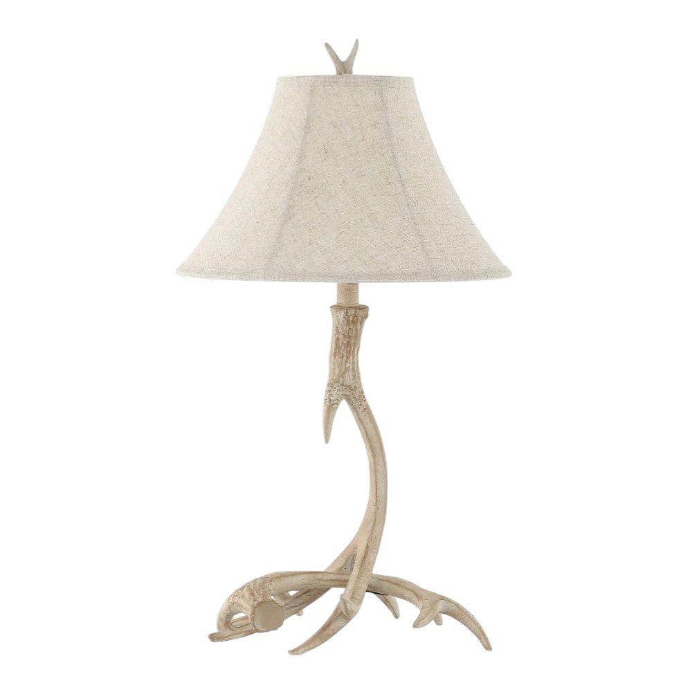28" Beige Antlers Table Lamp With Bell Shade — view 5