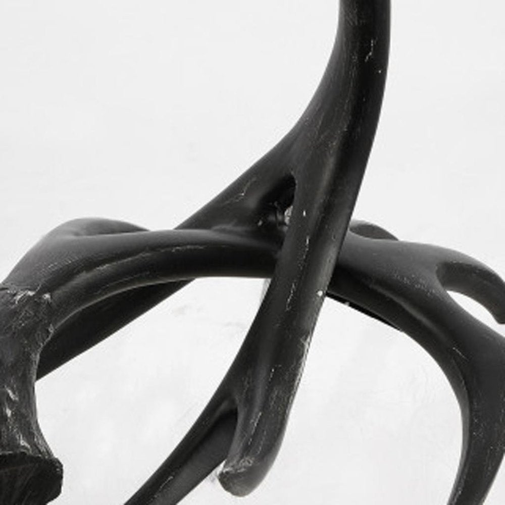 28" Black Antlers Table Lamp With Bell Shade — view 2