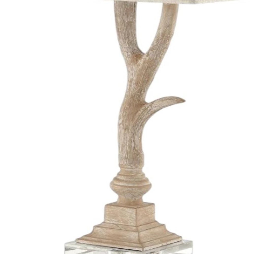 30" Clear Antlers Table Lamp With Shade — view 4