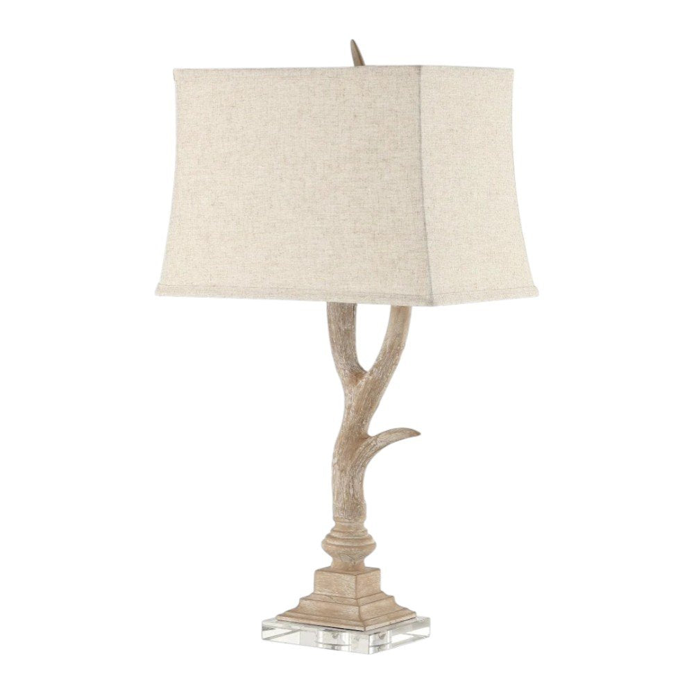 30" Clear Antlers Table Lamp With Shade — view 2