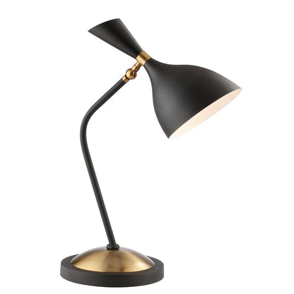 22" Black Table Lamp With Bell Shade HomeRoots