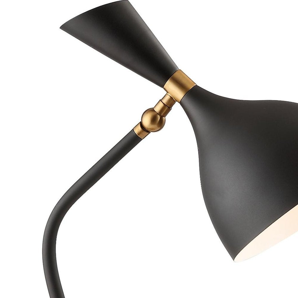 22" Black Table Lamp With Bell Shade HomeRoots