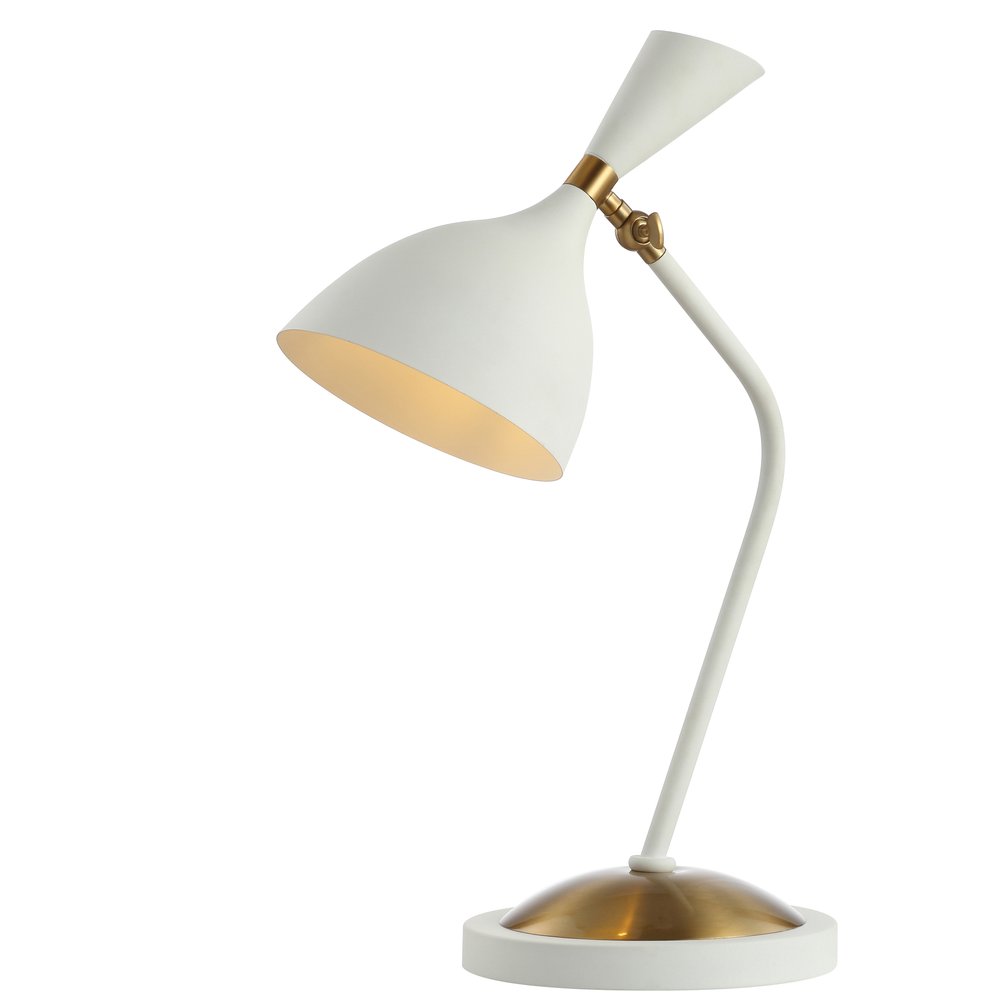 22" White Table Lamp With Bell Shade HomeRoots
