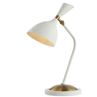 22" White Table Lamp With Bell Shade HomeRoots