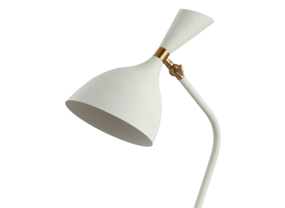 22" White Table Lamp With Bell Shade HomeRoots