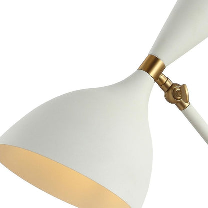 22" White Table Lamp With Bell Shade HomeRoots