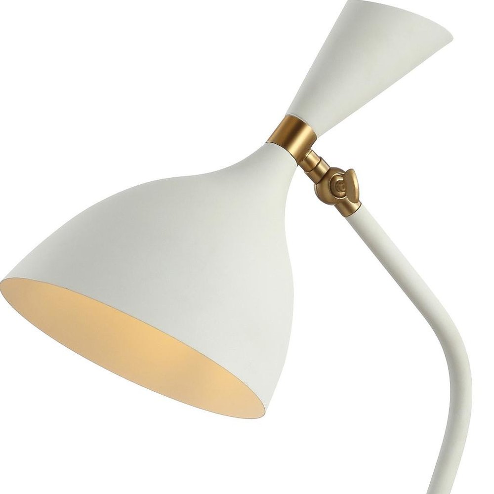 22" White Table Lamp With Bell Shade HomeRoots