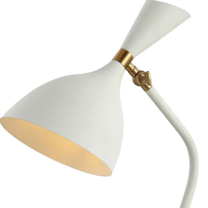 22" White Table Lamp With Bell Shade HomeRoots