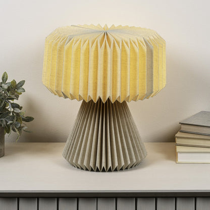 13" Natural Geometric Bedside Lamp With Cylinder Shade HomeRoots