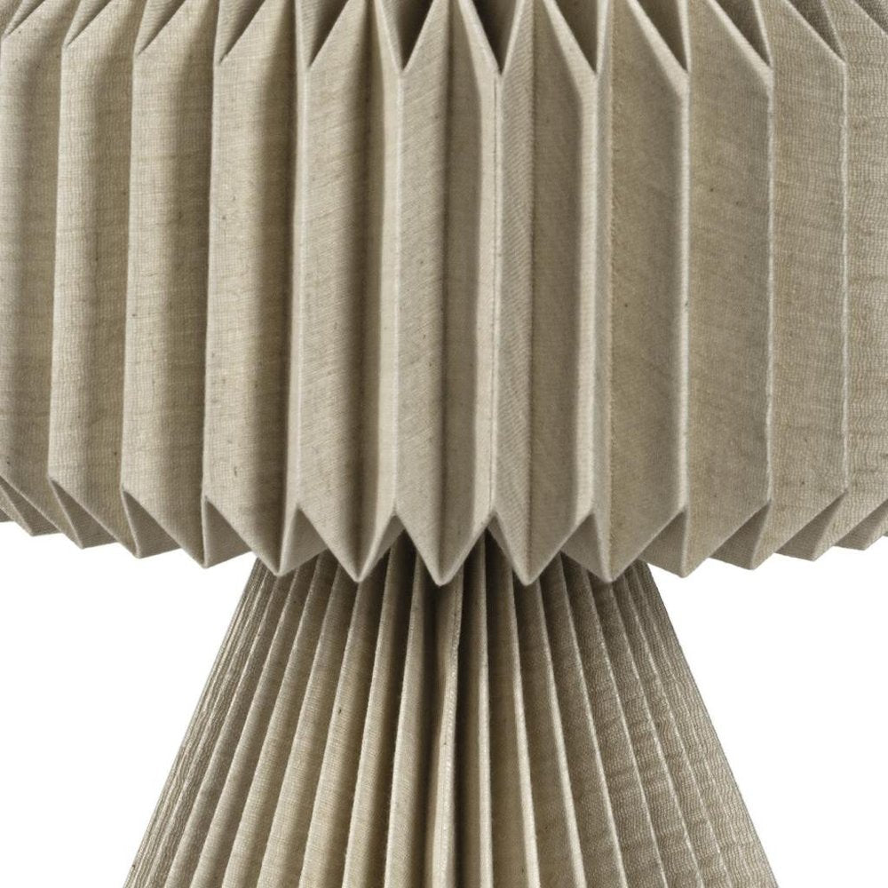 13" Natural Geometric Bedside Lamp With Cylinder Shade HomeRoots