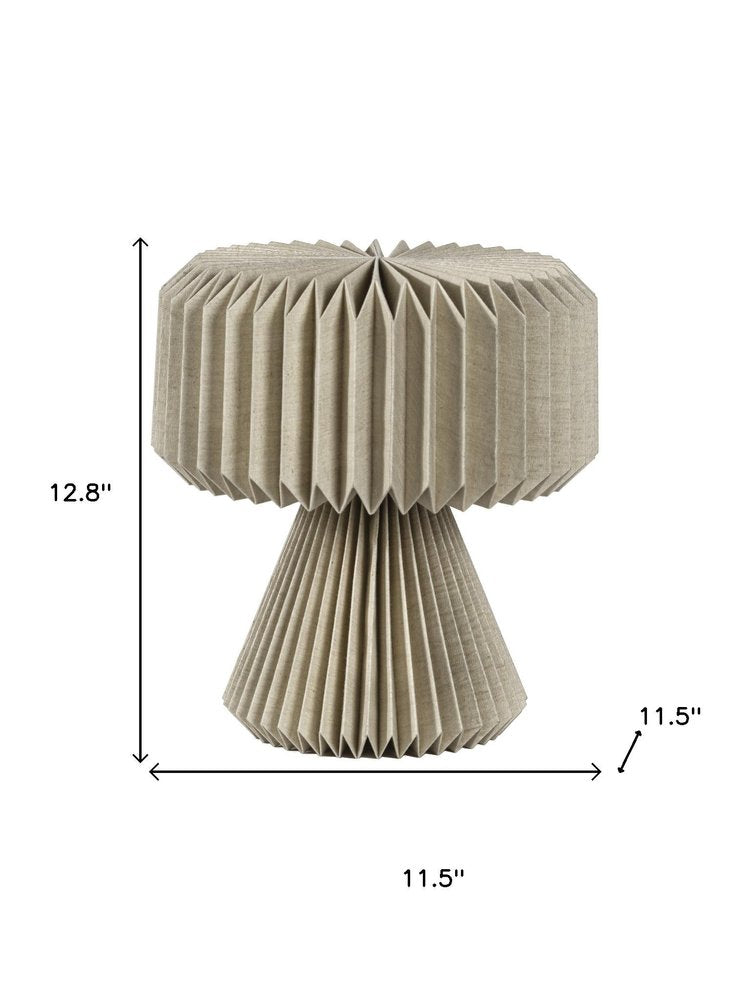 13" Natural Geometric Bedside Lamp With Cylinder Shade HomeRoots
