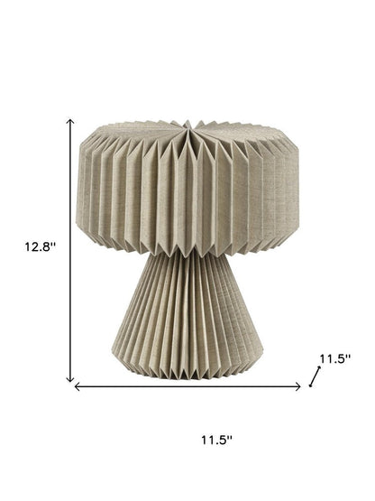 13" Natural Geometric Bedside Lamp With Cylinder Shade HomeRoots
