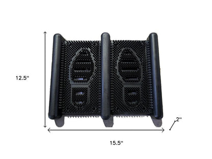 13" X 16" Black Outdoor Rubber Boot Scraper