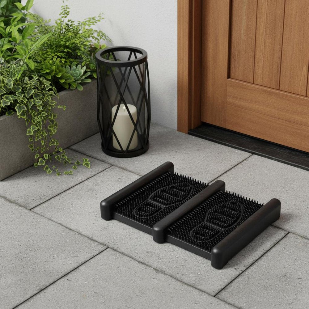 13" X 16" Black Outdoor Rubber Boot Scraper — view 6