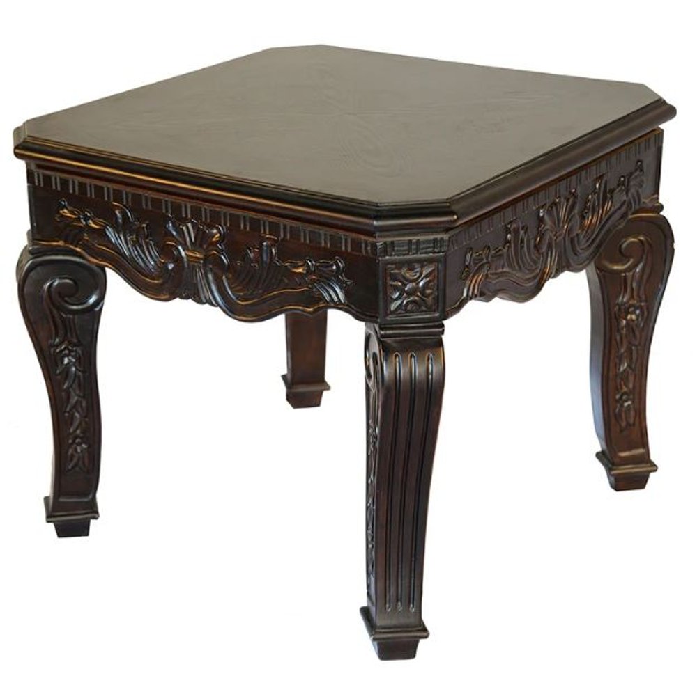 23" Espresso Wood Square End Table HomeRoots