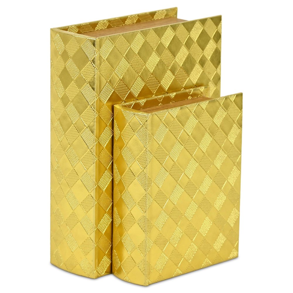 11" Gold Hand Painted Decorative Book HomeRoots