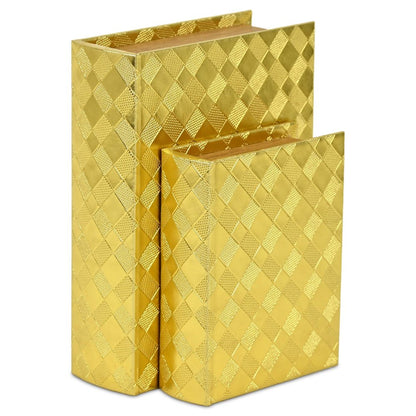 11" Gold Hand Painted Decorative Book HomeRoots