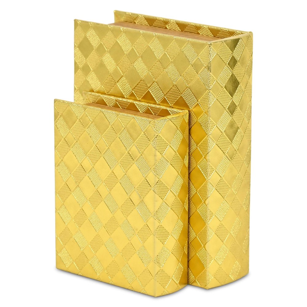 11" Gold Hand Painted Decorative Book HomeRoots
