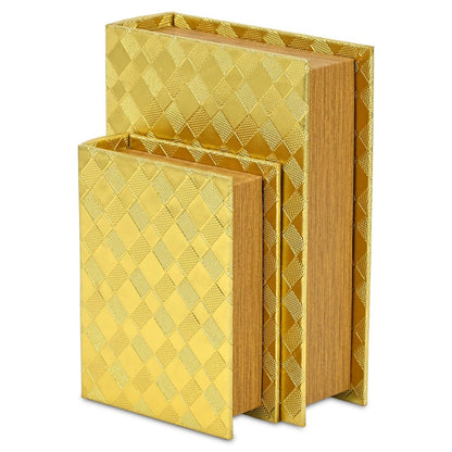 11" Gold Hand Painted Decorative Book HomeRoots