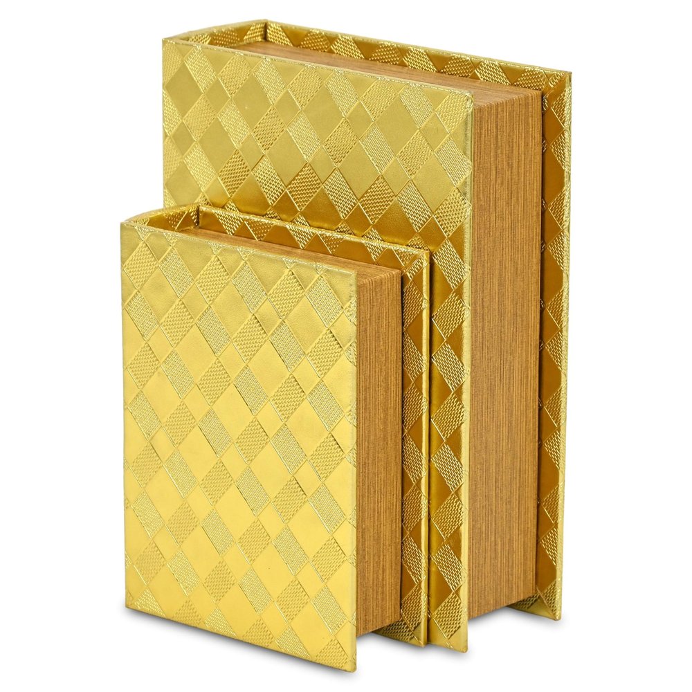 11" Gold Hand Painted Decorative Book HomeRoots