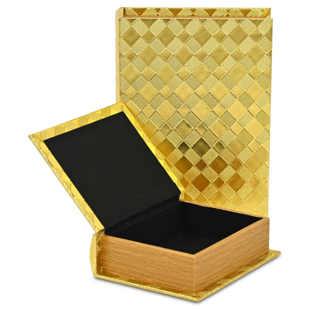 11" Gold Hand Painted Decorative Book HomeRoots