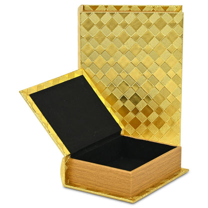11" Gold Hand Painted Decorative Book HomeRoots