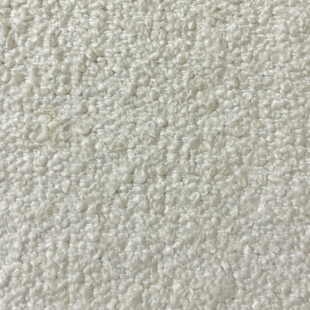 47" Cream and Brown Boucle and Solid Wood Upholstered Bench — view 8