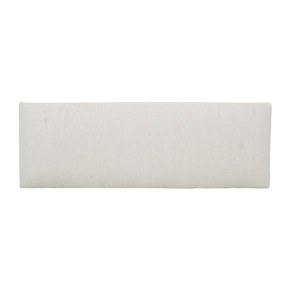47" Cream and Brown Boucle and Solid Wood Upholstered Bench HomeRoots