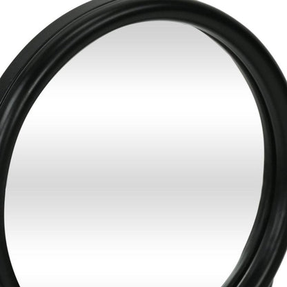 10" Black Metal Round Framed Adjustable Makeup Shaving Tabletop Mirror HomeRoots