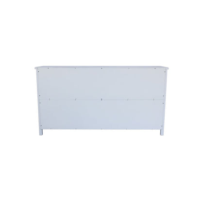 60" White Wood Sideboard With Four Doors HomeRoots