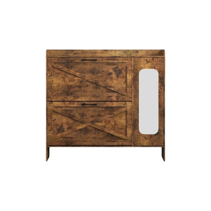 43" Brown Wood Shoe Organizer HomeRoots