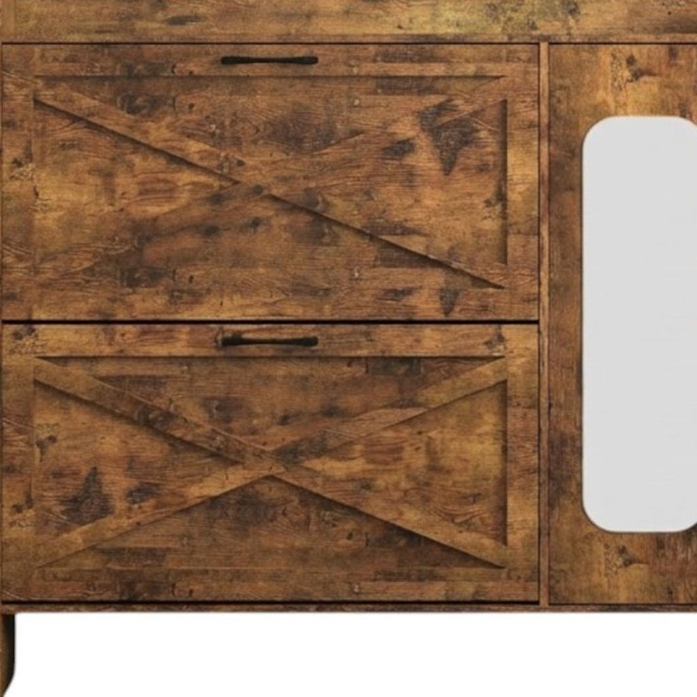 43" Brown Wood Shoe Organizer HomeRoots