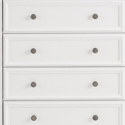 32" White Wood Accent Cabinet With Five Drawers HomeRoots