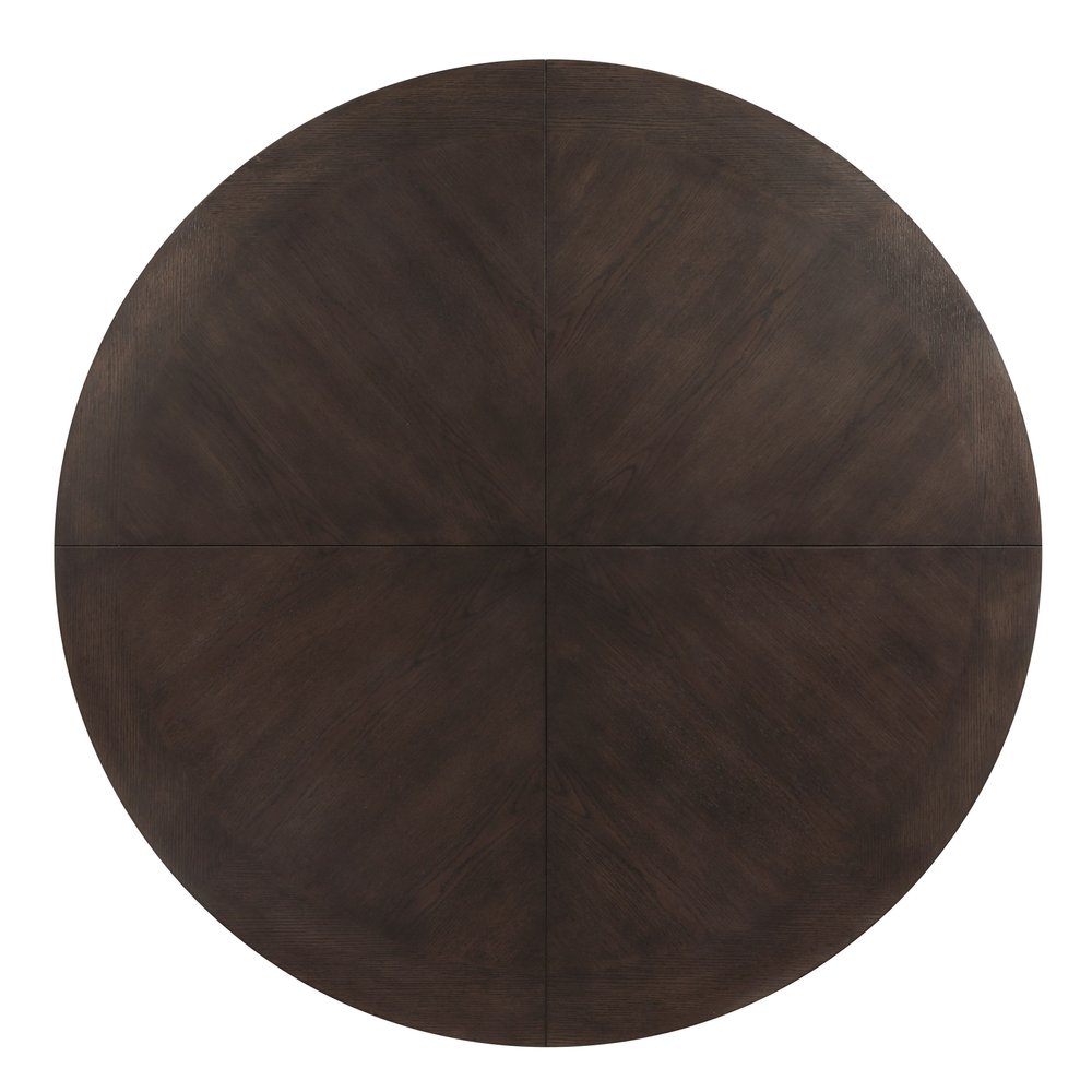 60" Espresso Wood Round Cross Legs Coffee Table HomeRoots