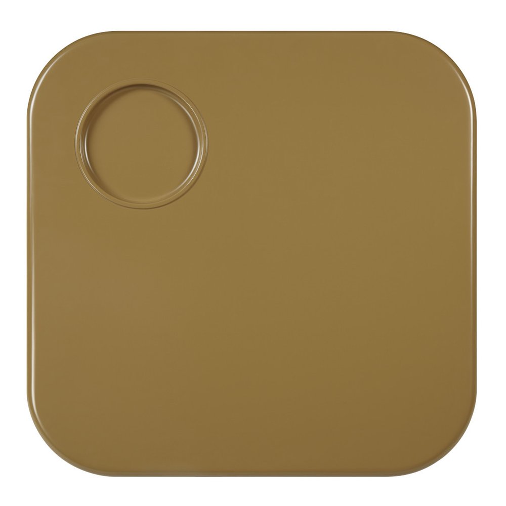 35" Golden Brown Wood Square Coffee Table — view 3