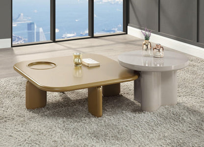 35" Golden Brown Wood Square Coffee Table HomeRoots