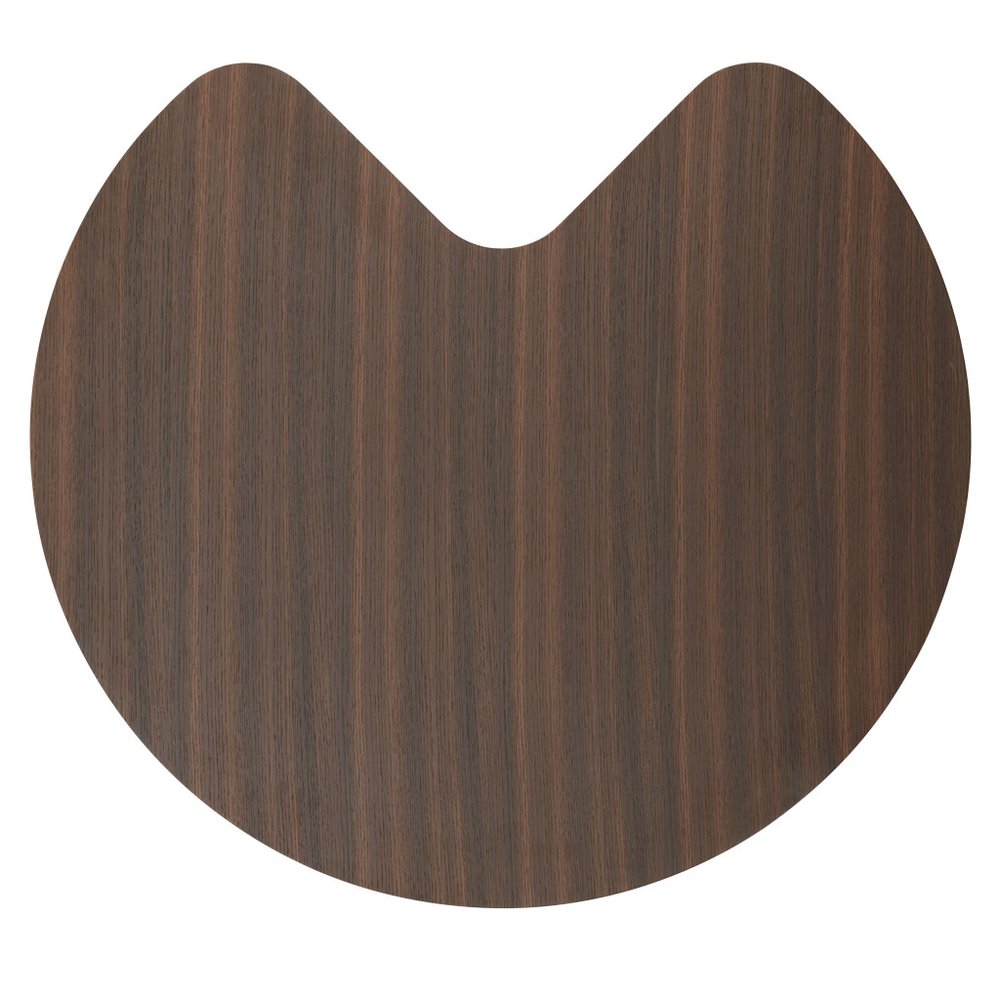 35" Light Gray and Oak Wood Round Coffee Table — view 4
