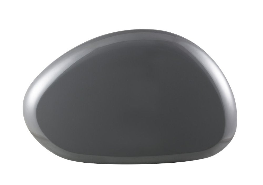 46" Gray Wood and Steel Oval Coffee Table HomeRoots