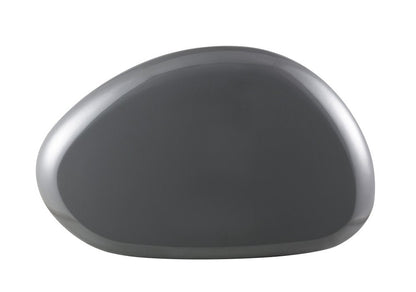 46" Gray Wood and Steel Oval Coffee Table HomeRoots