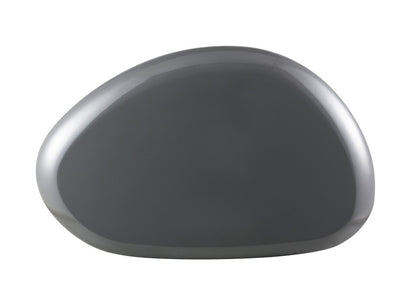46" Gray Wood and Steel Oval Coffee Table HomeRoots