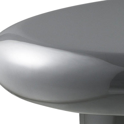 46" Gray Wood and Steel Oval Coffee Table HomeRoots