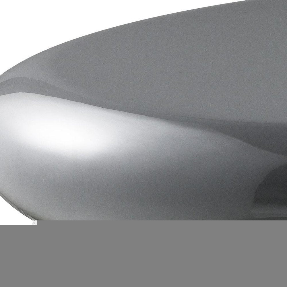 46" Gray Wood and Steel Oval Coffee Table HomeRoots