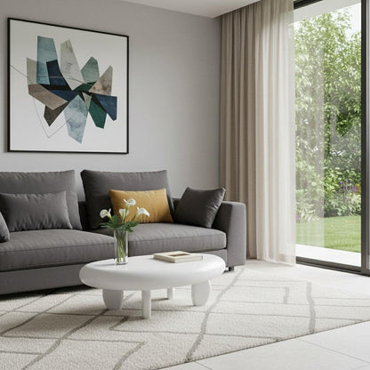 30" White Wood Oval Coffee Table HomeRoots