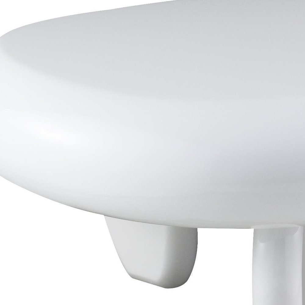 30" White Wood Free Form Coffee Table