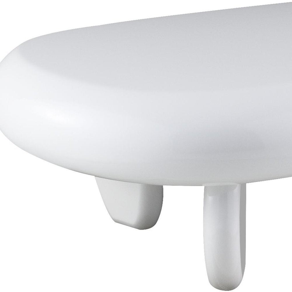 30" White Wood Free Form Coffee Table — view 5