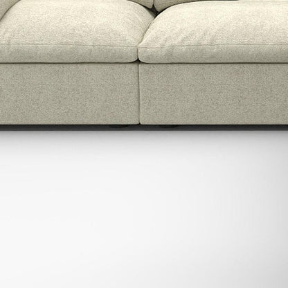 Khaki Linen Blend L Shaped Five Piece Corner Sectional HomeRoots