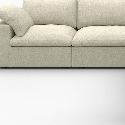 Khaki Linen Blend L Shaped Five Piece Corner Sectional HomeRoots