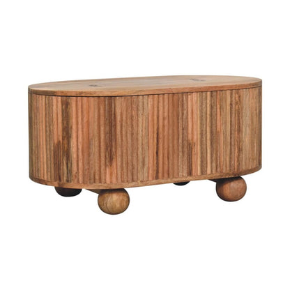 32" Brown Solid Wood Round Lift Top Coffee Table HomeRoots